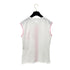 CHANEL VINTAGE SLEEVELESS TOPS COCOMARK WHITE PINK COTTON 40 00S RTW 90294169