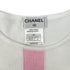 CHANEL VINTAGE SLEEVELESS TOPS COCOMARK WHITE PINK COTTON 40 00S RTW 90294169
