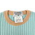 CHANEL VINTAGE SHORT SLEEVE KNIT TOPS LIGHT BLUE COTTON 40 97P RTW 90294170