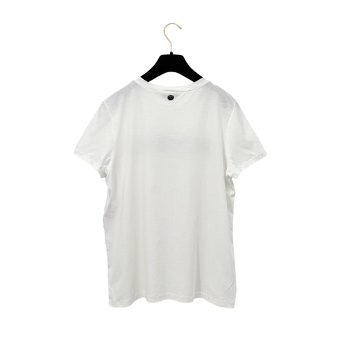 CHANEL GABRIELLE SHORT SLEEVE TOPS COCOMARK WHITE COTTON 40 P57 RTW 90294172