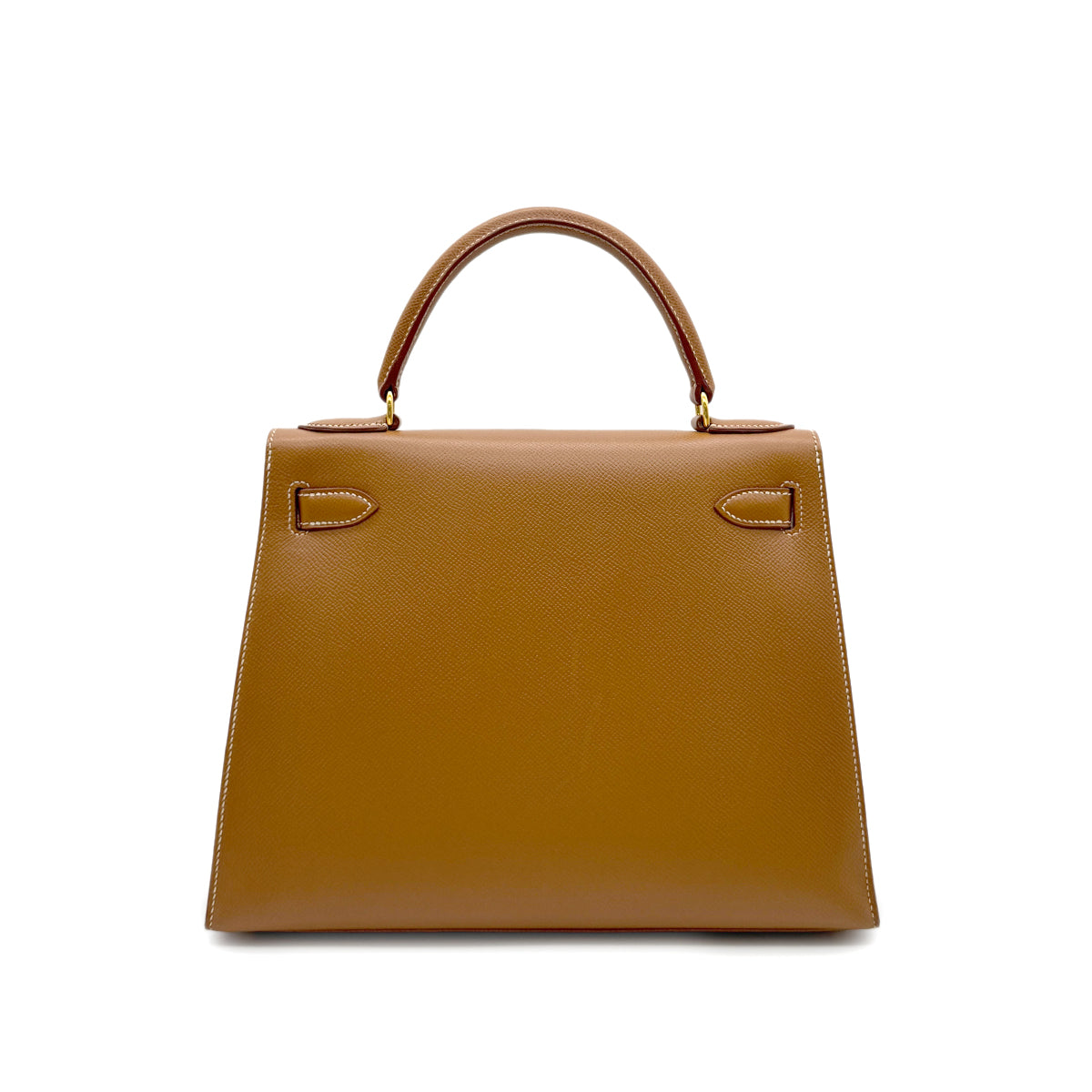 HERMES KELLY 28 SELLIER GOLD COUCHEVEL HAND SHOULDER BAG □A GHW 90294176