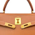 HERMES KELLY 28 SELLIER GOLD COUCHEVEL HAND SHOULDER BAG □A GHW 90294176 - PURPOSE