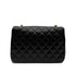 CHANEL VINTAGE MATELASSE HALF MOON CHAIN SHOULDER BAG BLACK LAMB SKIN 90294181 - PURPOSE