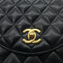 CHANEL VINTAGE MATELASSE HALF MOON CHAIN SHOULDER BAG BLACK LAMB SKIN 90294181 - PURPOSE