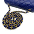 CHANEL VINTAGE MINI MATELASSE BIG COCO CHAIN SHOULDER BAG BLUE LAMB SKIN 90294183 - PURPOSE