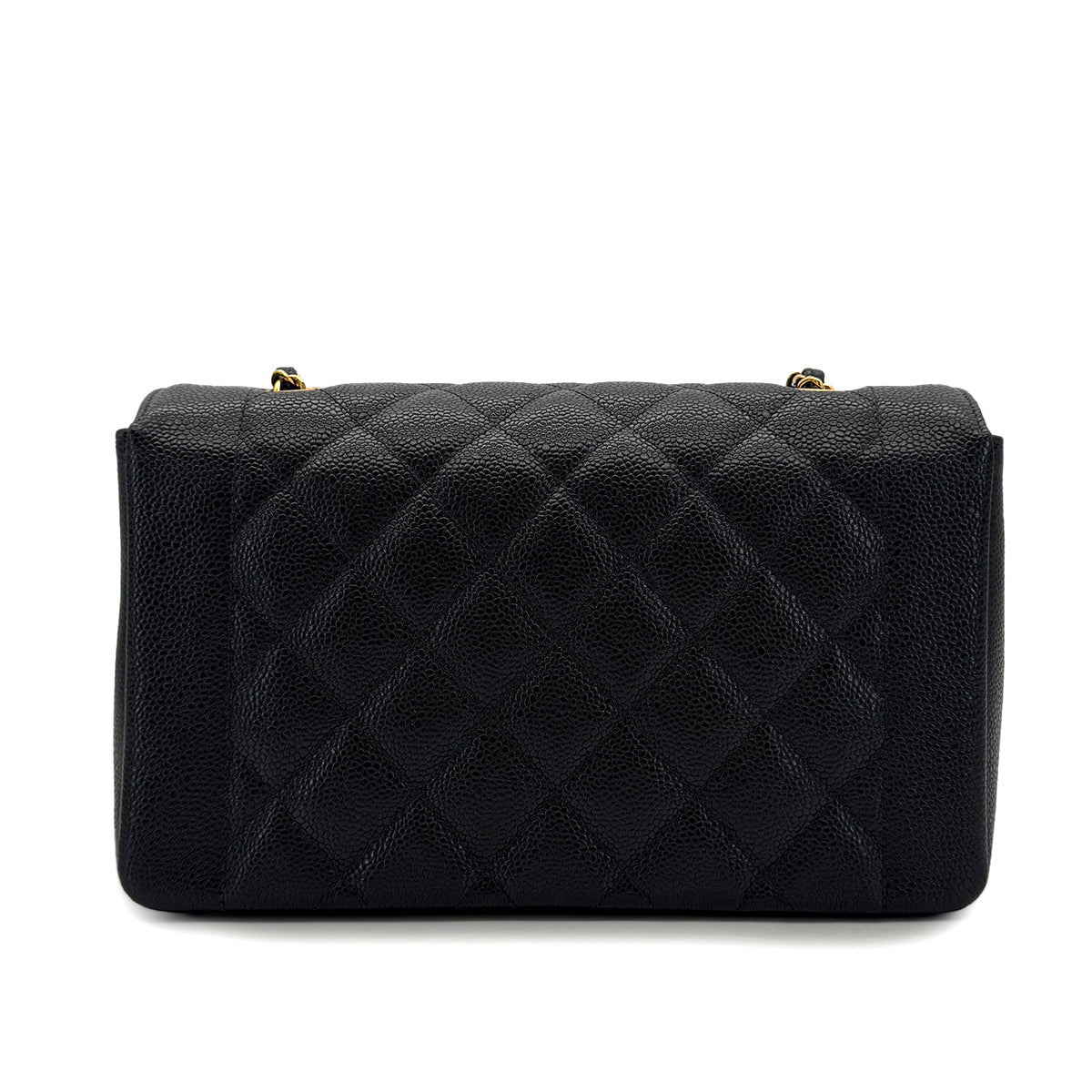 CHANEL VINTAGE DIANA MEDIUM CHAIN SHOULDER BAG BLACK CAVIAR SKIN 90294184