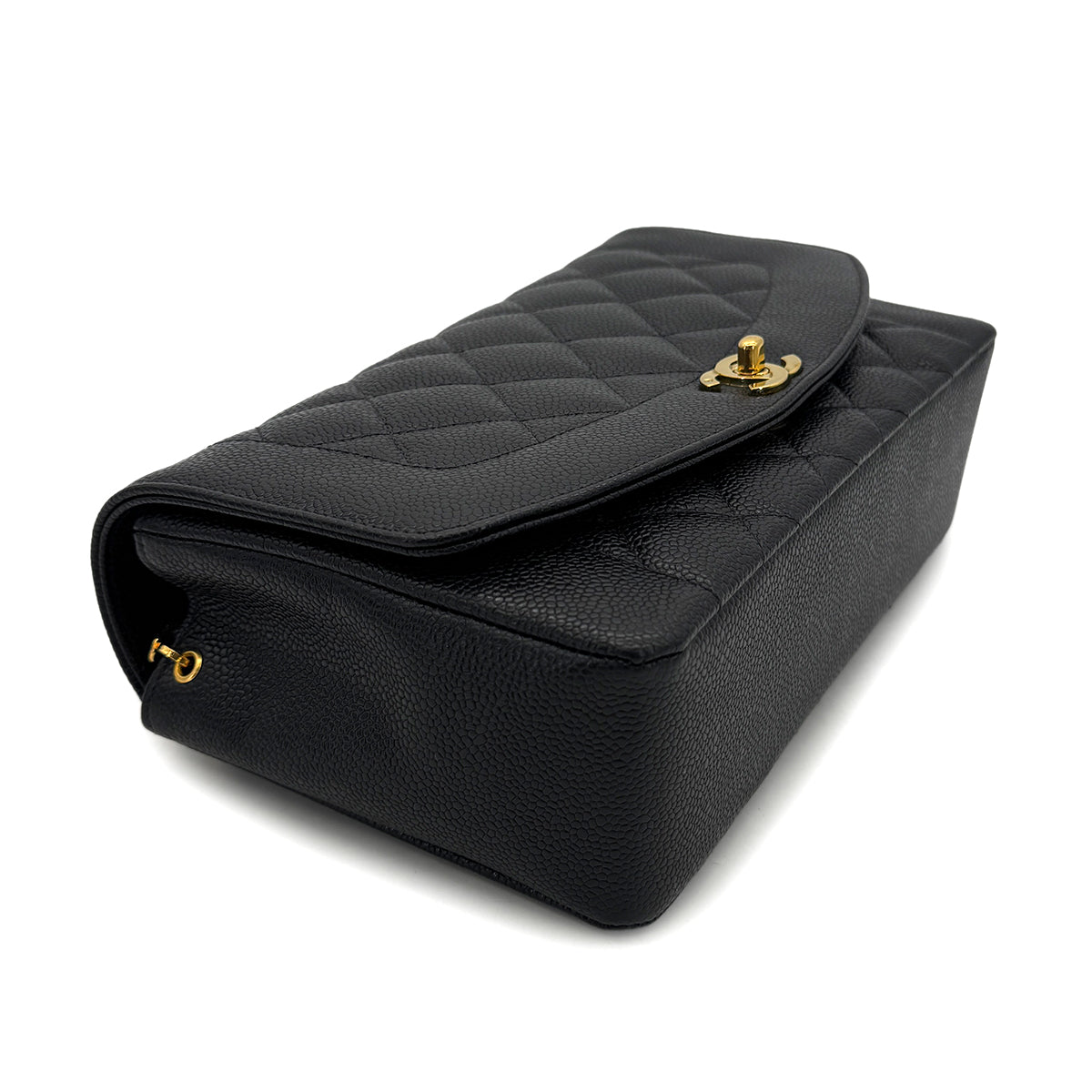 CHANEL VINTAGE DIANA MEDIUM CHAIN SHOULDER BAG BLACK CAVIAR SKIN 90294184