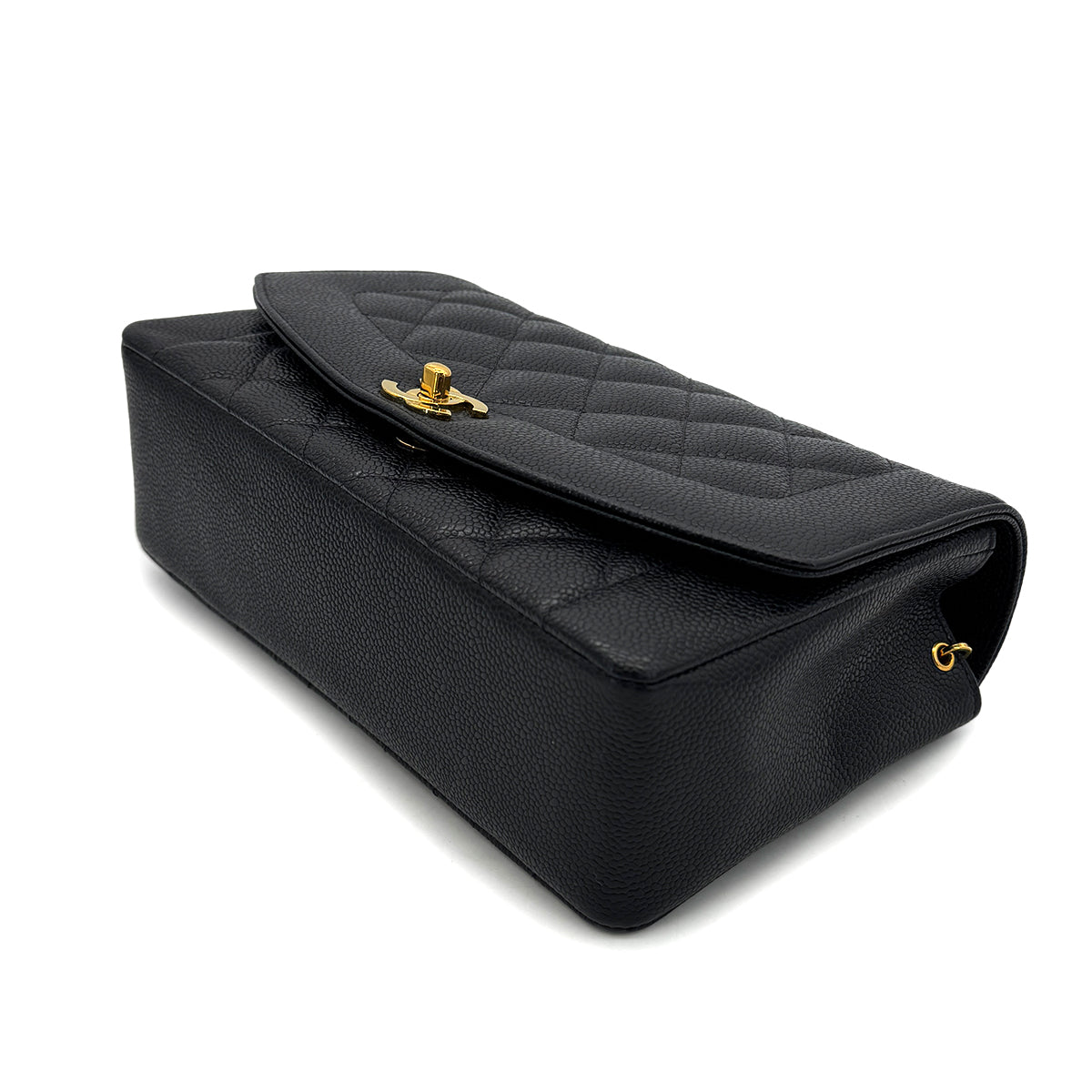 CHANEL VINTAGE DIANA MEDIUM CHAIN SHOULDER BAG BLACK CAVIAR SKIN 90294184