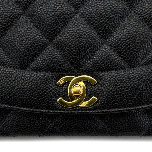 CHANEL VINTAGE DIANA MEDIUM CHAIN SHOULDER BAG BLACK CAVIAR SKIN 90294184 - PURPOSE