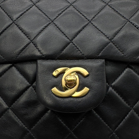 CHANEL VINTAGE CLASSIC FLAP SMALL CHAIN SHOULDER BAG BLACK LAMB SKIN 90294186 - PURPOSE