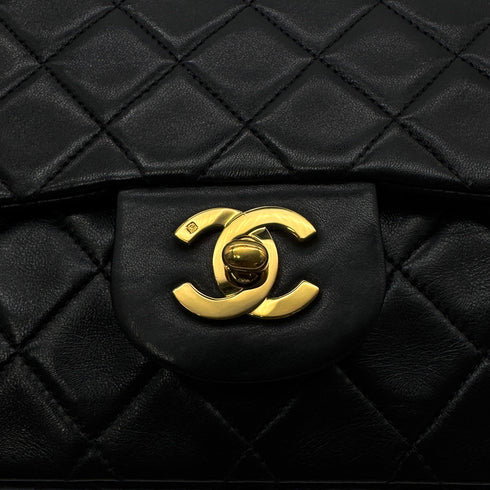 CHANEL VINTAGE CLASSIC FLAP SMALL CHAIN SHOULDER BAG BLACK LAMB SKIN 90294192 - PURPOSE