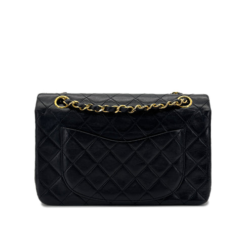 CHANEL VINTAGE CLASSIC FLAP SMALL CHAIN SHOULDER BAG BLACK LAMB SKIN 90294194 - PURPOSE