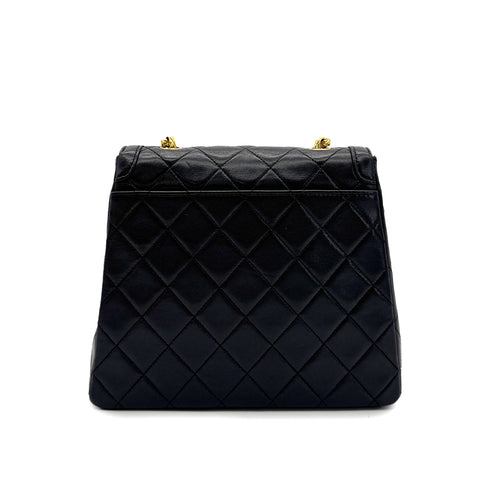 CHANEL VINTAGE MATELASSE BIJOU CHAIN SHOULDER BAG BLACK LAMB SKIN 90294195 - PURPOSE