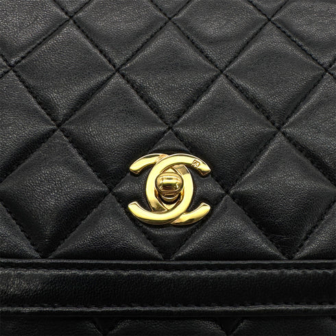CHANEL VINTAGE MATELASSE BIJOU CHAIN SHOULDER BAG BLACK LAMB SKIN 90294195 - PURPOSE