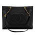 CHANEL VINTAGE BIG COCO CHAIN TOTE BAG BLACK CAVIAR SKIN 90294196 - PURPOSE