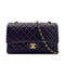 CHANEL VINTAGE CLASSIC FLAP MEDIUM CHAIN SHOULDER BAG PURPLE LAMB SKIN 90294197 - PURPOSE
