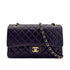CHANEL VINTAGE CLASSIC FLAP MEDIUM CHAIN SHOULDER BAG PURPLE LAMB SKIN 90294197 - PURPOSE
