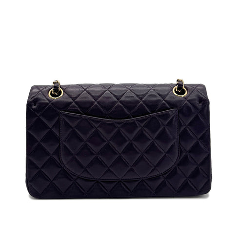 CHANEL VINTAGE CLASSIC FLAP MEDIUM CHAIN SHOULDER BAG PURPLE LAMB SKIN 90294197 - PURPOSE