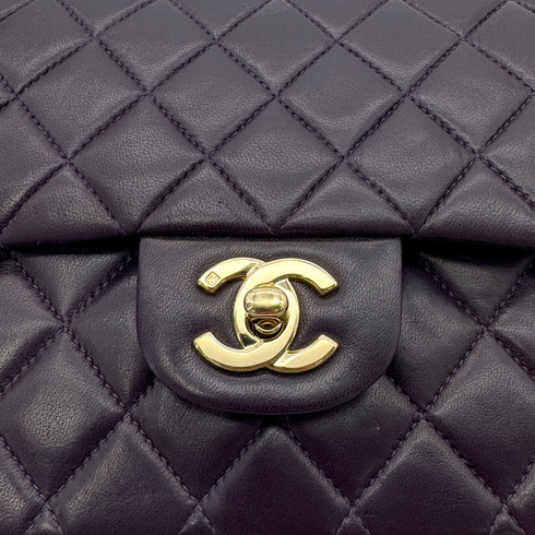 CHANEL VINTAGE CLASSIC FLAP MEDIUM CHAIN SHOULDER BAG PURPLE LAMB SKIN 90294197 - PURPOSE