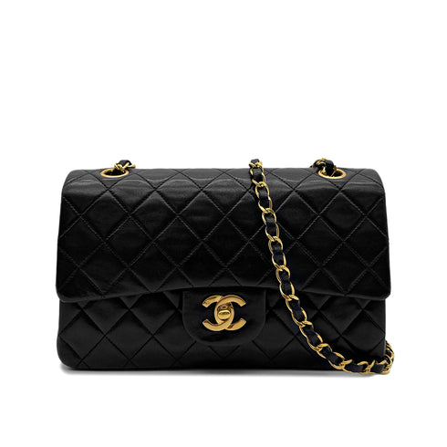 CHANEL VINTAGE CLASSIC FLAP SMALL CHAIN SHOULDER BAG BLACK LAMB SKIN 90294198 - PURPOSE