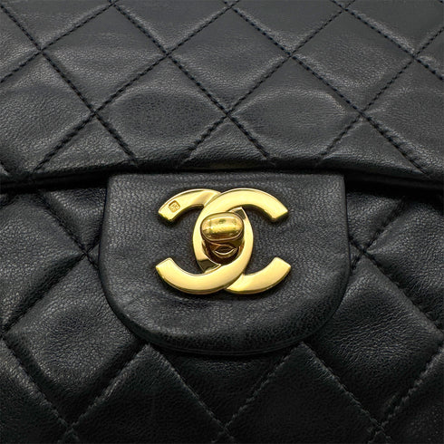 CHANEL VINTAGE CLASSIC FLAP SMALL CHAIN SHOULDER BAG BLACK LAMB SKIN 90294198 - PURPOSE