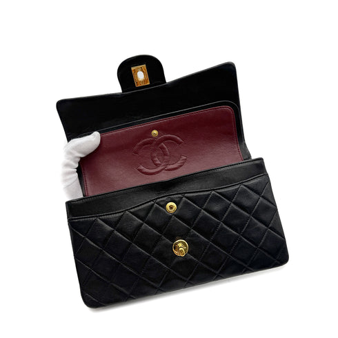 CHANEL VINTAGE CLASSIC FLAP SMALL CHAIN SHOULDER BAG BLACK LAMB SKIN 90294198 - PURPOSE