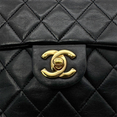 CHANEL VINTAGE MINI SQUARE 17 CHAIN SHOULDER BAG BLACK LAMB SKIN 90294201 - PURPOSE