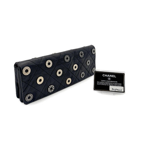 CHANEL VINTAGE COIN CHARM CLUTCH BAG BLACK LEATHER 90294206 - PURPOSE