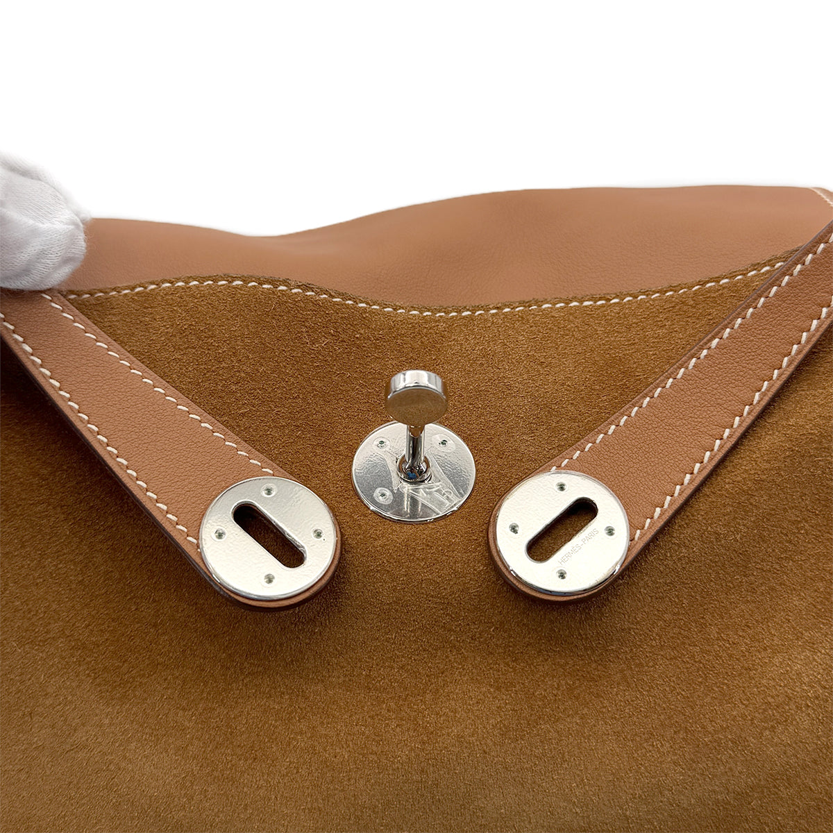 HERMES LINDY 30 GOLD VEAU SWIFT GRIZZLY SHOULDER BAG T SHW 90294373