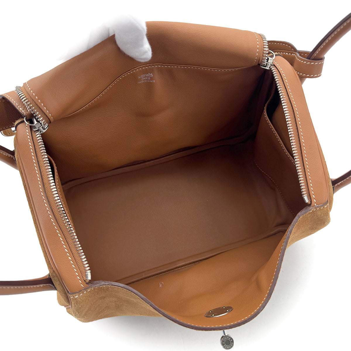 HERMES LINDY 30 GOLD VEAU SWIFT GRIZZLY SHOULDER BAG T SHW 90294373
