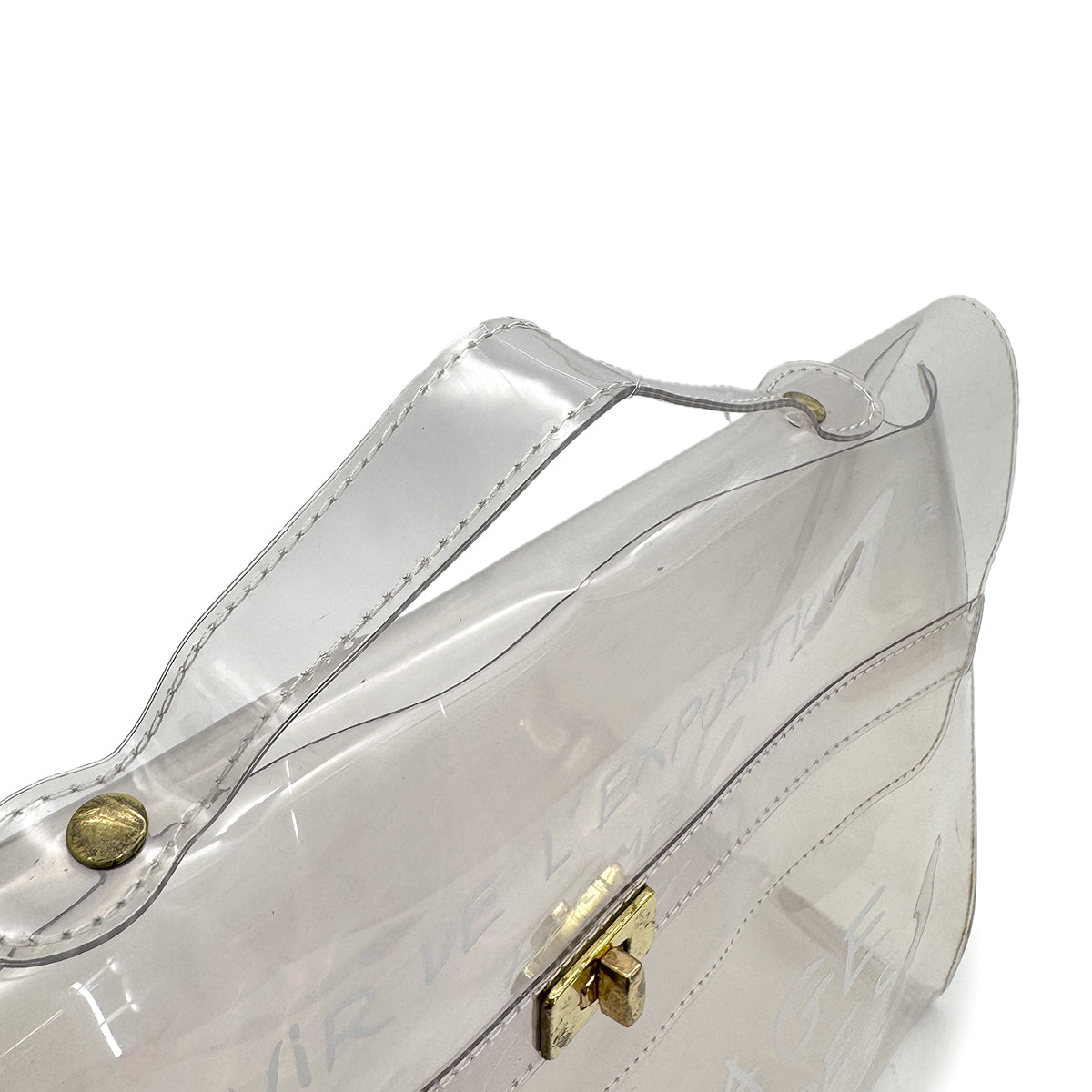 HERMES VINYL KELLY SOUVENIR DE L' EXPOSITION 1997 CLEAR HAND BAG 90294536