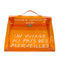 HERMES VINYL KELLY SOUVENIR DE L' EXPOSITION 1997 ORANGE HAND BAG 90294537 - PURPOSE
