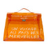 HERMES VINYL KELLY SOUVENIR DE L' EXPOSITION 1997 ORANGE HAND BAG 90294537 - PURPOSE