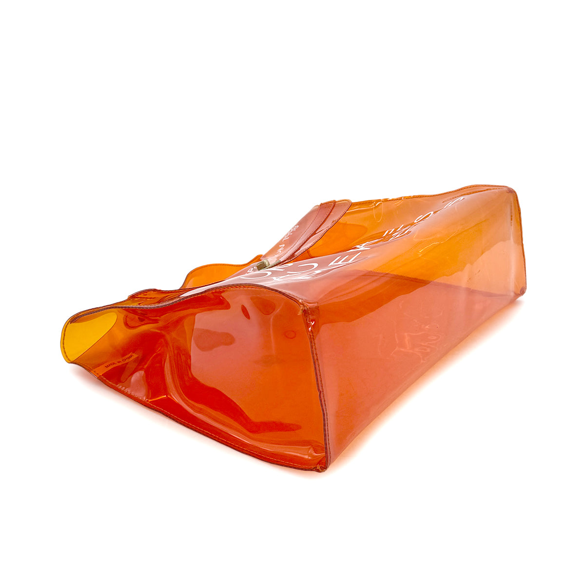 HERMES VINYL KELLY SOUVENIR DE L' EXPOSITION 1997 ORANGE HAND BAG 90294537
