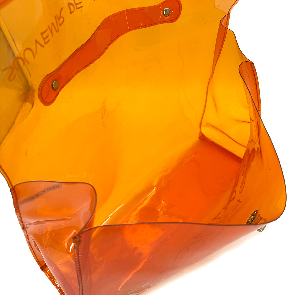 HERMES VINYL KELLY SOUVENIR DE L' EXPOSITION 1997 ORANGE HAND BAG 90294537