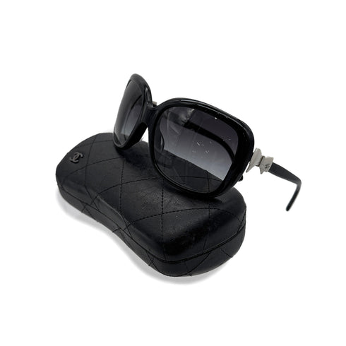 CHANEL SUNGLASSES COCOMARK RIBBON BLACK WHITE EYEWEAR 90294792 - PURPOSE