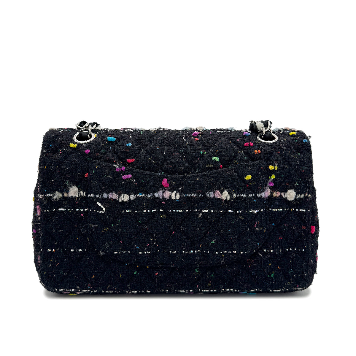 CHANEL MATELASSE CHAIN SHOULDER BAG MULTICOLOR TWEED 90294797