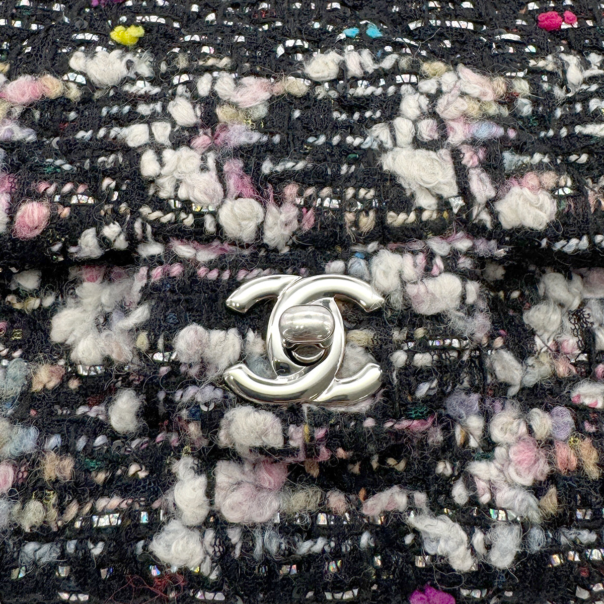 CHANEL MATELASSE CHAIN SHOULDER BAG MULTICOLOR TWEED 90294797