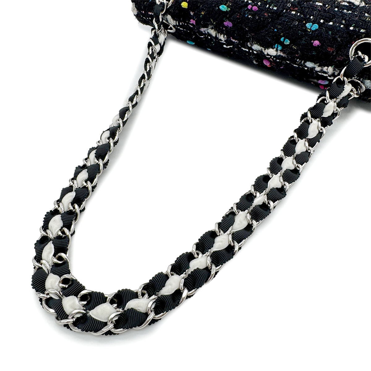 CHANEL MATELASSE CHAIN SHOULDER BAG MULTICOLOR TWEED 90294797