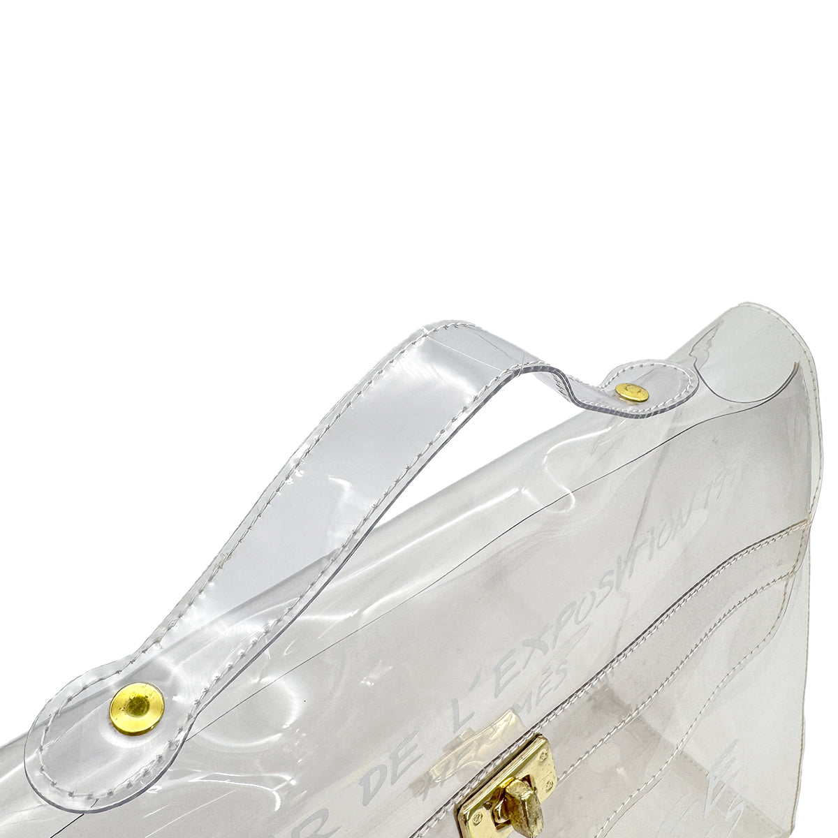 HERMES VINYL KELLY SOUVENIR DE L' EXPOSITION 1997 CLEAR HAND BAG 90294798