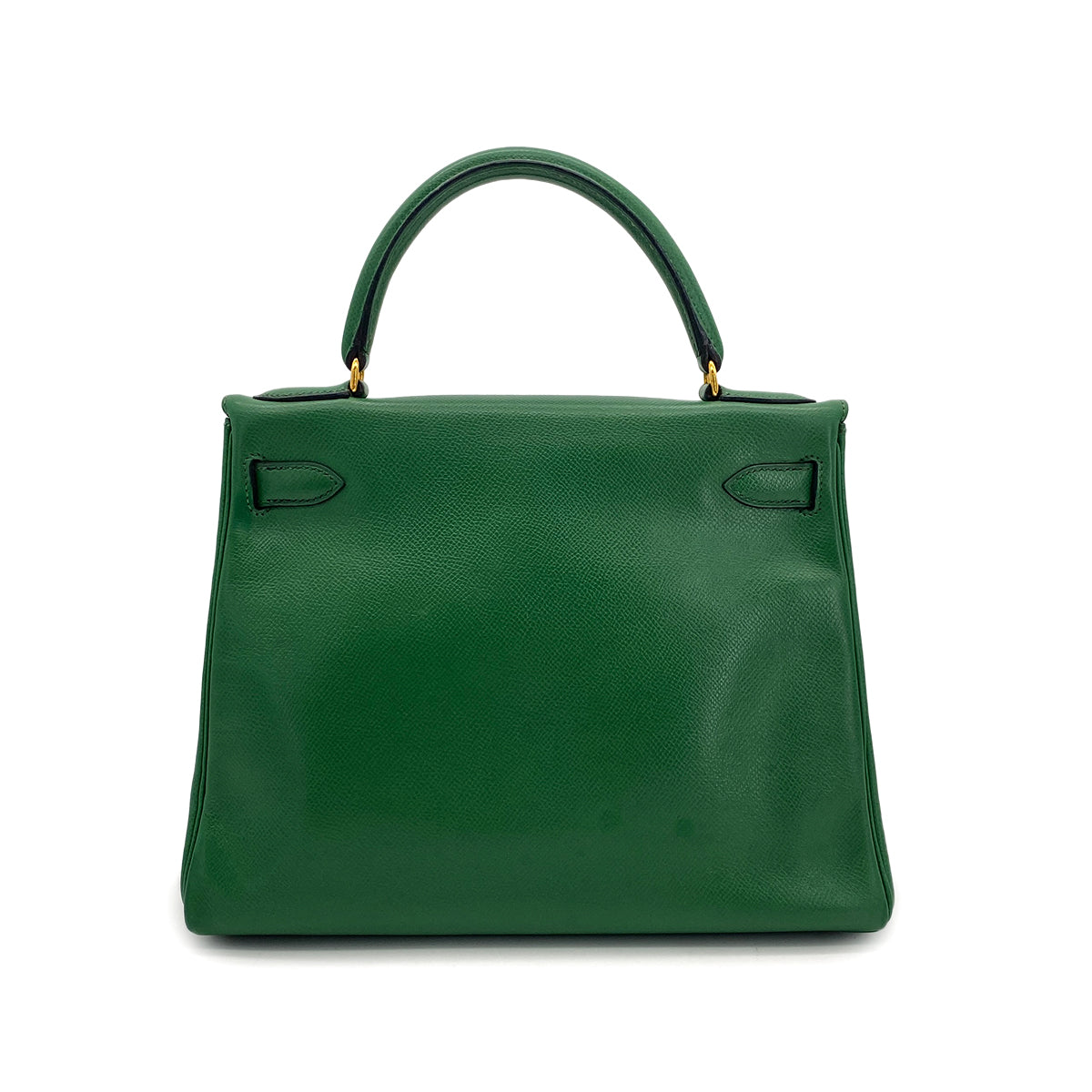 HERMES KELLY 28 RETOURNE GREEN COUCHEVEL HAND SHOULDER BAG 〇U GHW 90294824