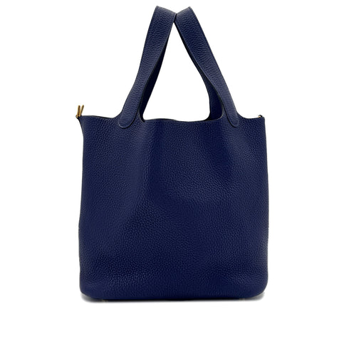 HERMES PICOTIN LOCK MM BLEU SAPHIR TAURILLON MAURICE HAND BAG C GHW 90294825 - PURPOSE