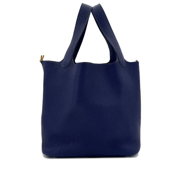 HERMES PICOTIN LOCK MM BLEU SAPHIR TAURILLON MAURICE HAND BAG C GHW 90294825 - PURPOSE
