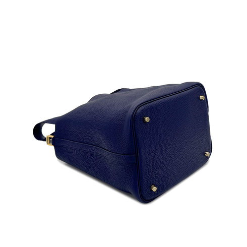 HERMES PICOTIN LOCK MM BLEU SAPHIR TAURILLON MAURICE HAND BAG C GHW 90294825 - PURPOSE