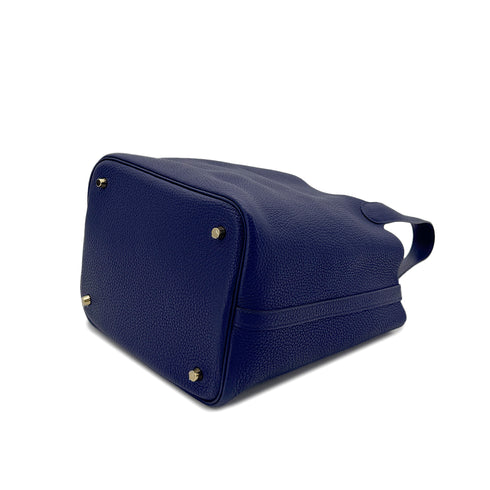 HERMES PICOTIN LOCK MM BLEU SAPHIR TAURILLON MAURICE HAND BAG C GHW 90294825 - PURPOSE