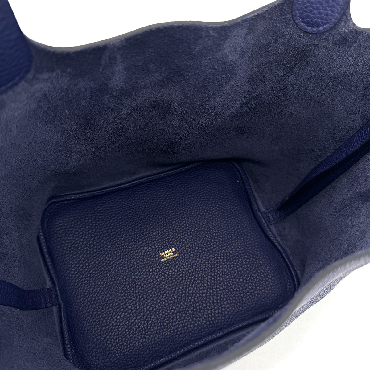 HERMES PICOTIN LOCK MM BLEU SAPHIR TAURILLON MAURICE HAND BAG C GHW 90294825