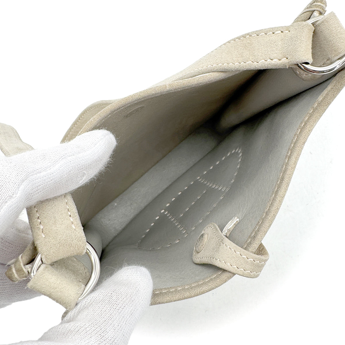 HERMES EVELYNE TPM GRAY DOBRIS SHOULDER BAG □H 90294826