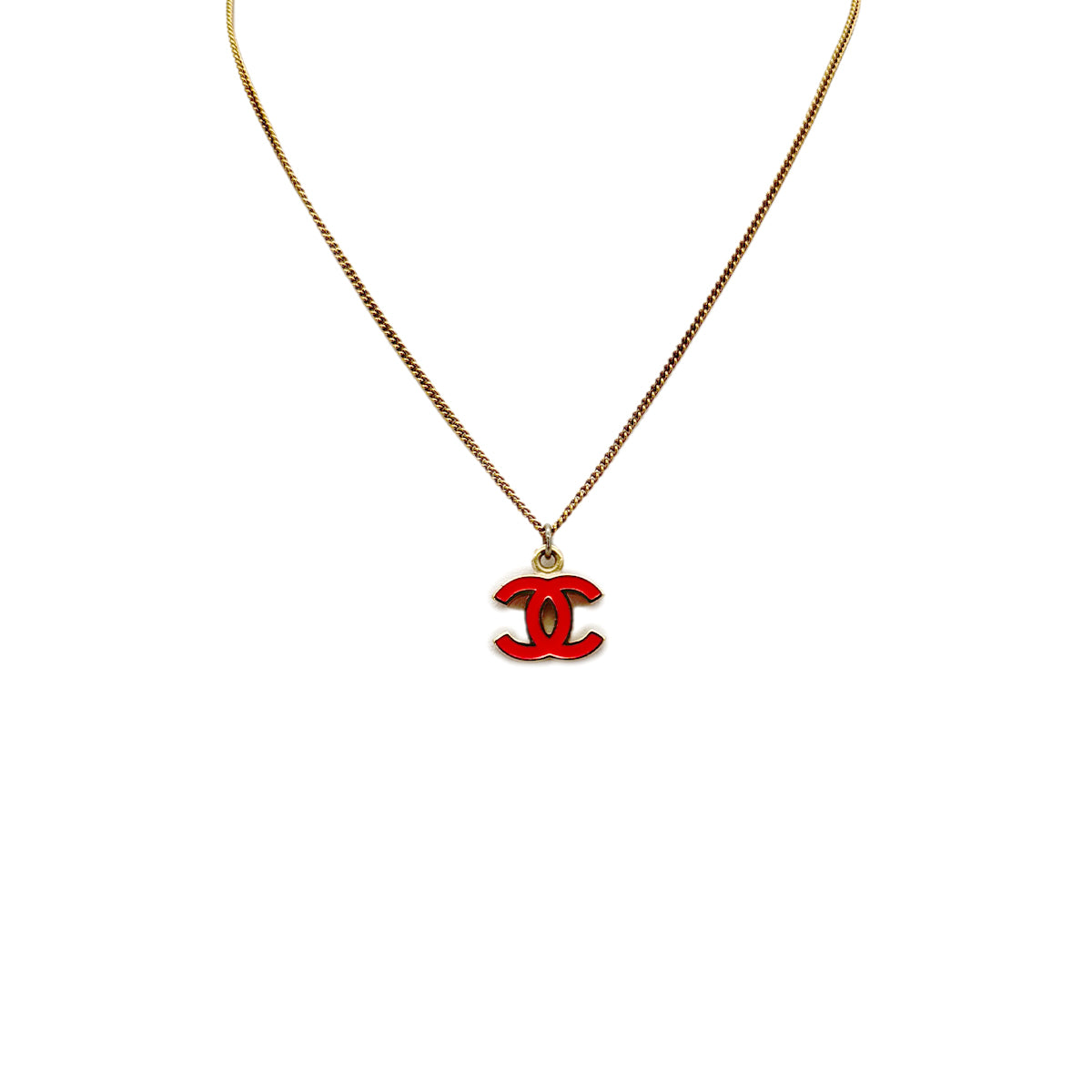 CHANEL NECKLACE COCOMARK PINK GOLD ACCESSORY 04A 90294830