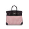 HERMES BIRKIN 25 ROUGE SELLIER ECRU FRAMBOISE VEAU SWIFT TOILE QUADRILLE HAND BAG B SHW 90294966 - PURPOSE