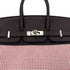 HERMES BIRKIN 25 ROUGE SELLIER ECRU FRAMBOISE VEAU SWIFT TOILE QUADRILLE HAND BAG B SHW 90294966 - PURPOSE
